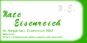 mate eisenreich business card